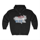 Patriotic Zip-Up Hoodie for Wine Lovers